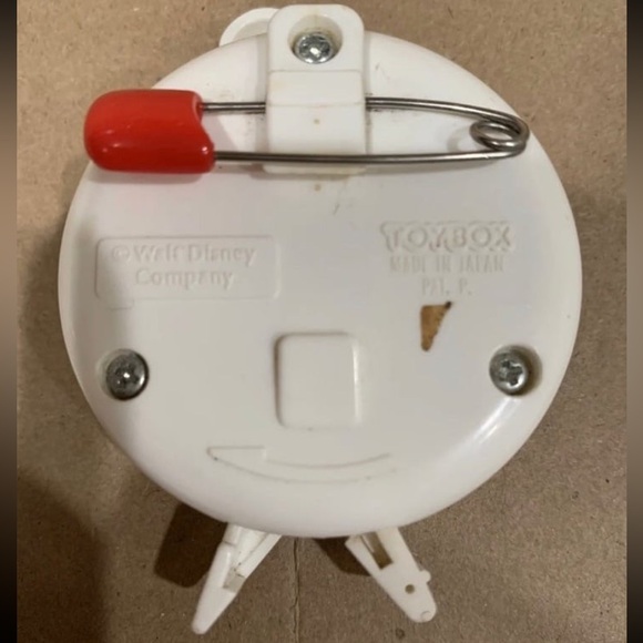 RARE VINTAGE DISNEY DONALD DUCK TOYBOX PIN CLIP CLICKING TOY EYES MOVE - Picture 3 of 4